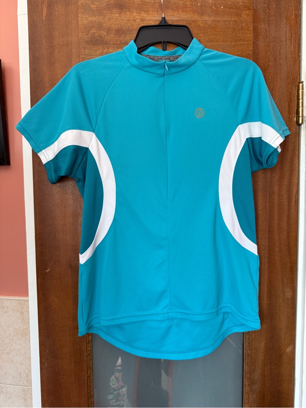 Bontrager Unisex Half Zip Turquoise White Race Cycling Jersey Large